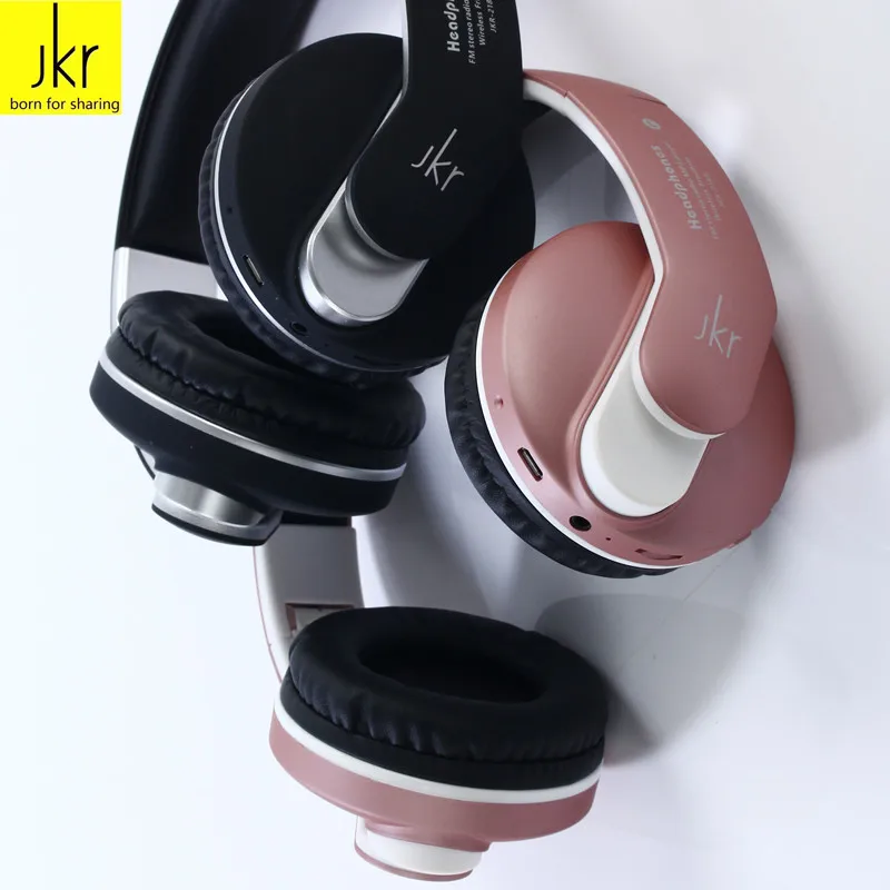 JKR 218B беспроводная Bluetooth гарнитура наушники с микрофоном Поддержка TF Музыка FM для