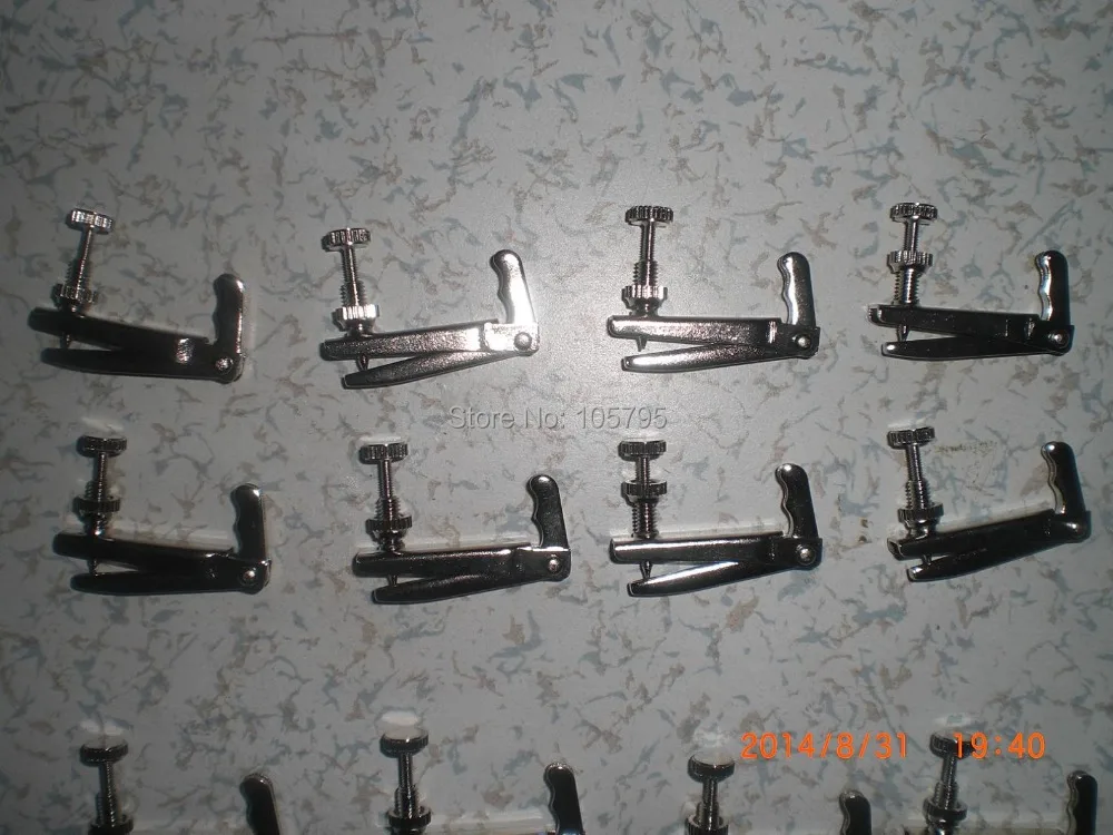 

40 PCs Brand New Quality Silver Color Violin Fine tuner 3/4 to 4/4
