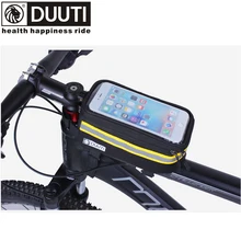 

DUUTI 5 Color Waterproof Bicycle Touch Screen Bags Front MTB Bike Frame Tube Pannier For Cell Phone Holder Case 3.5-5.7 Inch