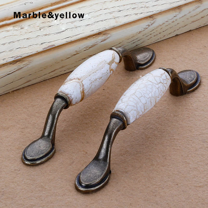 

Ceramic Door Handles Antique Crack Kitchen Cabinet Handles Vintage Handles Knobs and Pulls Metal Furniture Handles Drawer Pulls