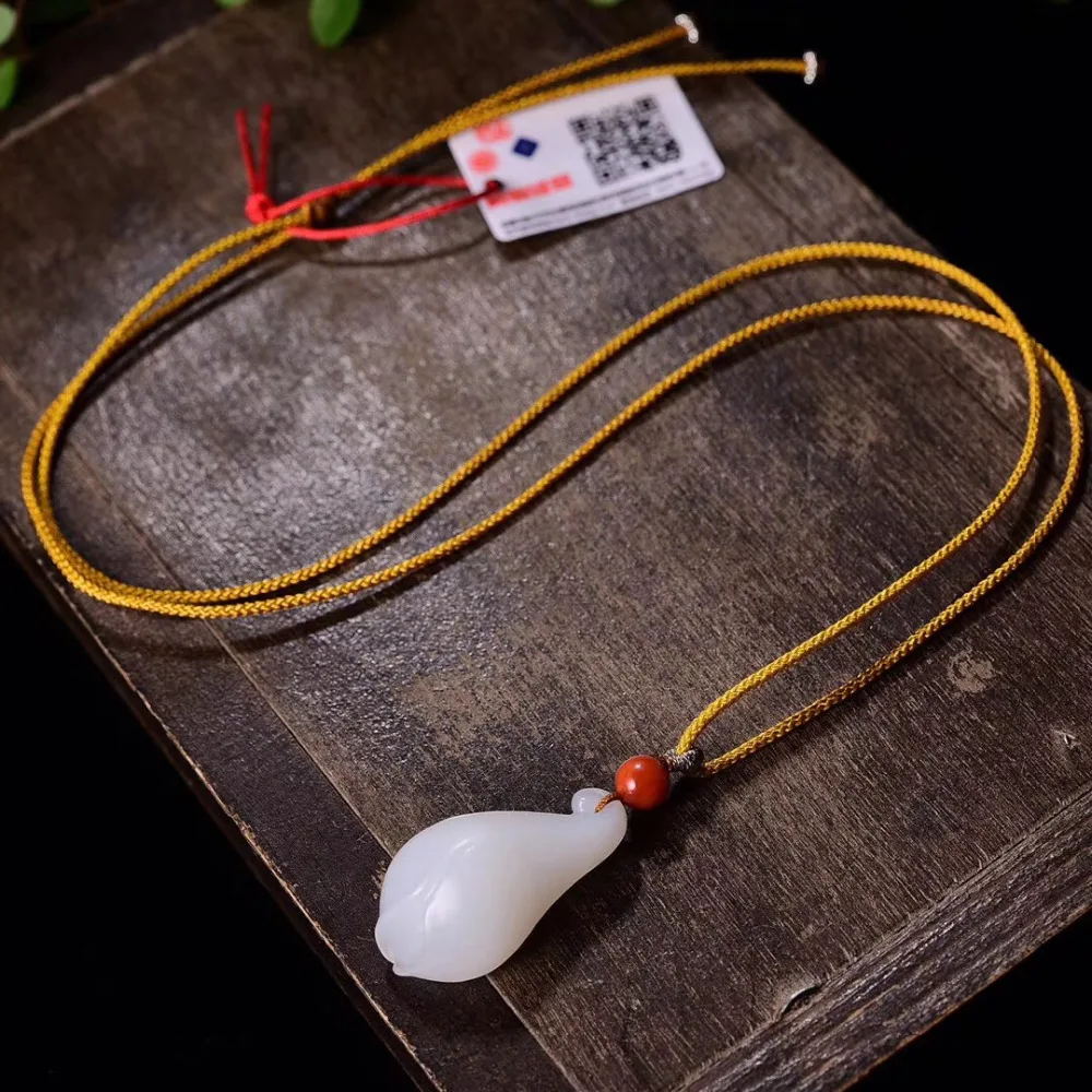 Natural Hetian Jade Necklace Pendant (3)