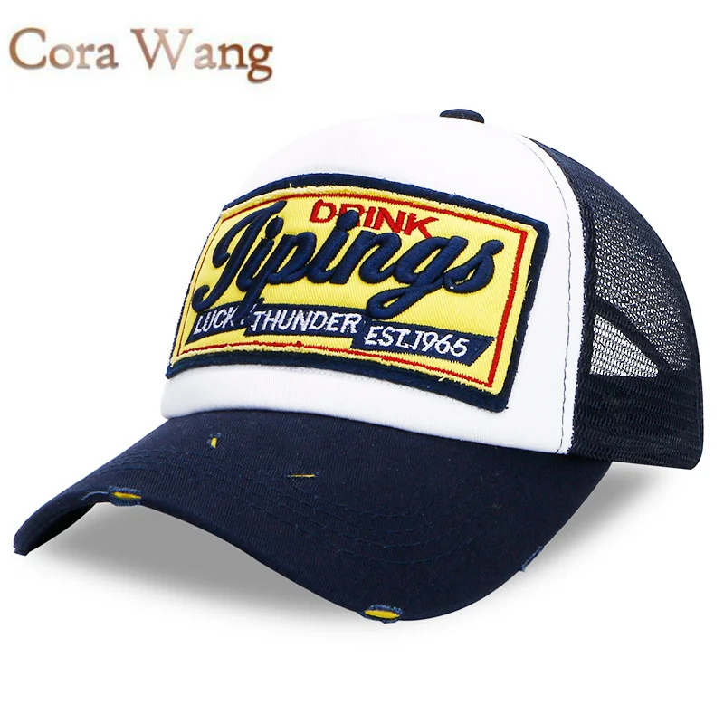 

Cora Wang Summer Mesh caps for Men TIPINGS Letter embroidery Baseball Caps Women Snapback Caps Hip-Hop Dad Hat Gorras Casquette