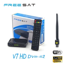 3 шт./лот топ продаж freesat V7 HD DVB-S2 декодер Спутниковые антенны Поддержка CCcam Newcam