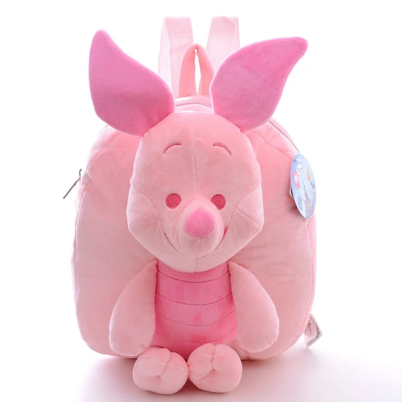 5 Style Disney Plus Dolls Toy Winnie the Pooh Mickey Mouse Mickey Minnie Jumping Tiger Plush Doll Bag Children's Birthday Gift - Цвет: Piglet