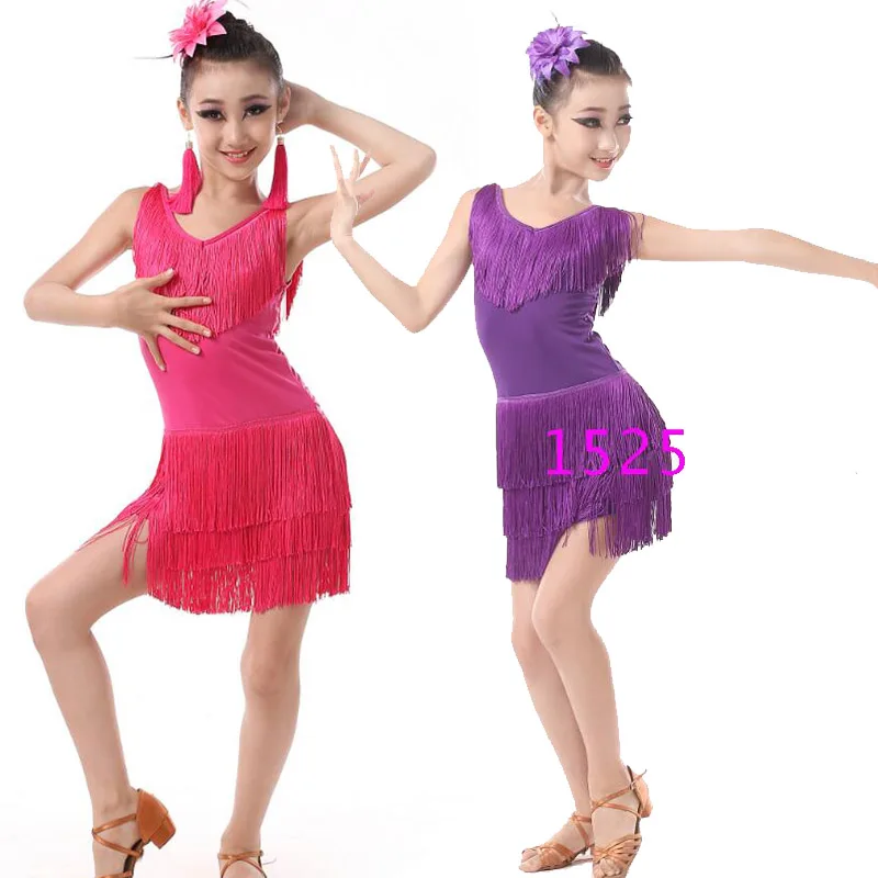 Children Professional latin Dancing Clothes Girls Latin Ballroom