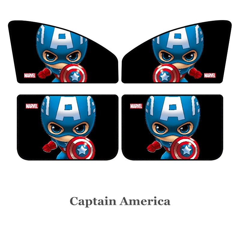 Best 1pcs cartoon marvel car curtains mesh on window cute spider man captain america sunshades covers frame blinds for cars sun shade