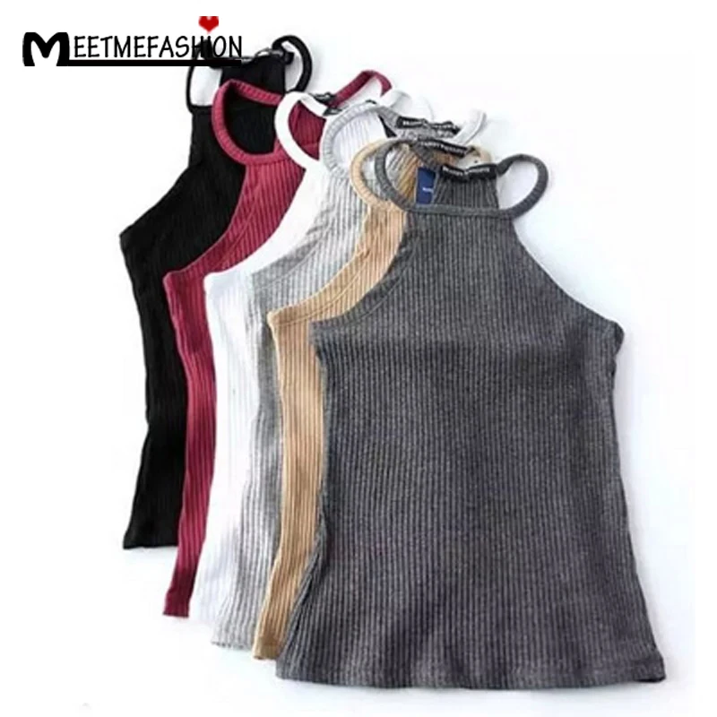 

Summer Off Shoulder Knitted Bustier Crop Top Women Round Neck Elastic Tube Tank Tops Knit Beach Sexy Camis Crop Tops 6 Colors