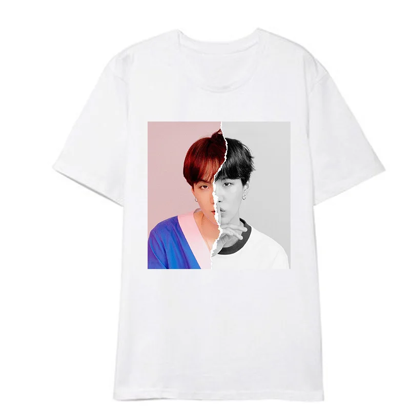 

kpop Bangtan Boys new album LOVE YOURSELF Knot Answe Same paragraph Short sleeve Korean tshirt version Loose T-shirt