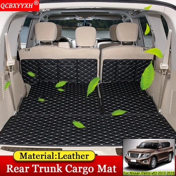 

QCBXYYXH Car-styling Floor Mat All Leather Tray Carpet Cargo Liner Custom Auto Trunk Mats Carpet For Nissan Patrol y62 2012-2018