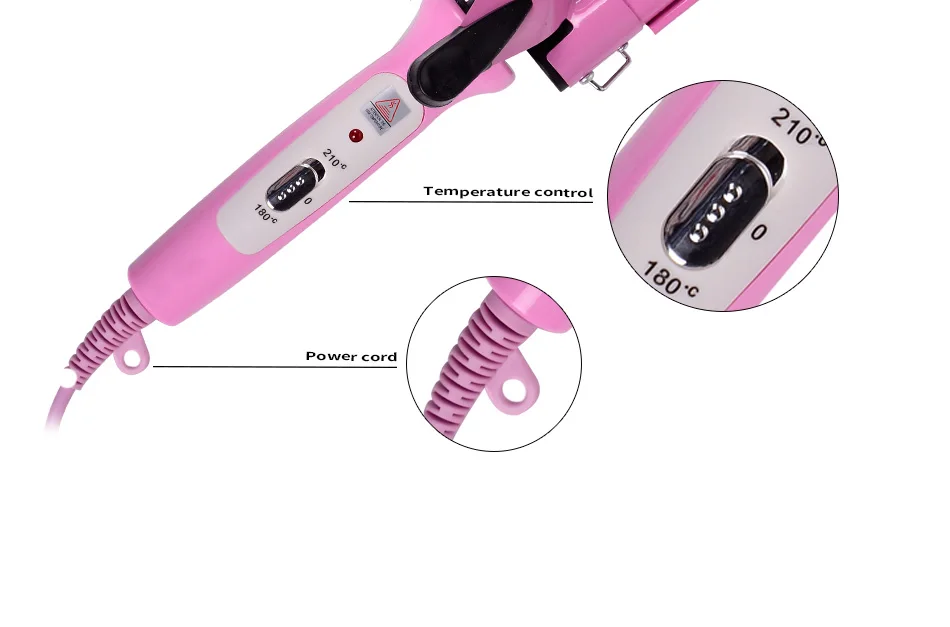 Professional электрические бигуди для волос 3 Бочки быстрый нагрев Керлинг палочка железные инструменты Регулируемый цифровой волос Вэйвер