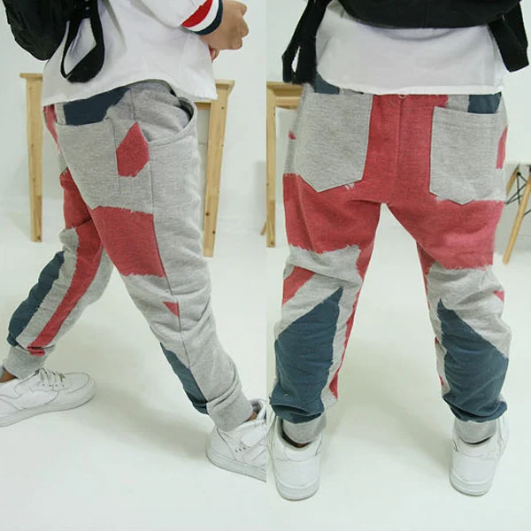 New 1 6Y Casual Harem Grey Pants Kids Baby Boy Cotton Long Pants