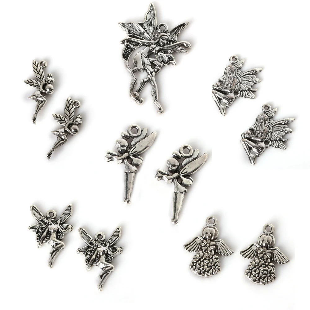 

Vintage Antique Silver Plated Praying Angel Charms