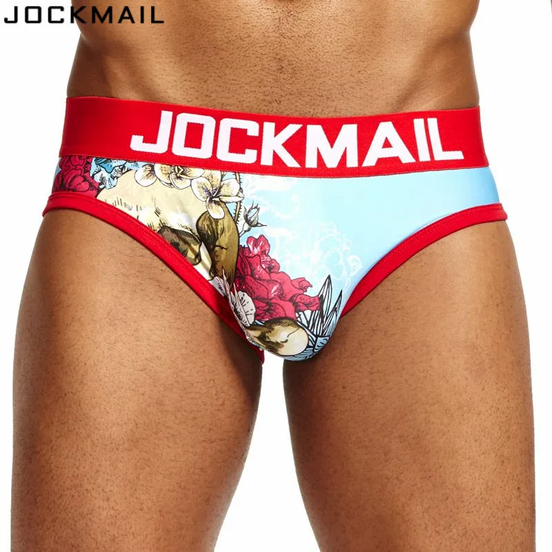 

JOCKMAIL Brand mens underwear briefs Floral calzoncillos hombre slip calcinha Sexy Gay underwear male panties cuecas gay shorts