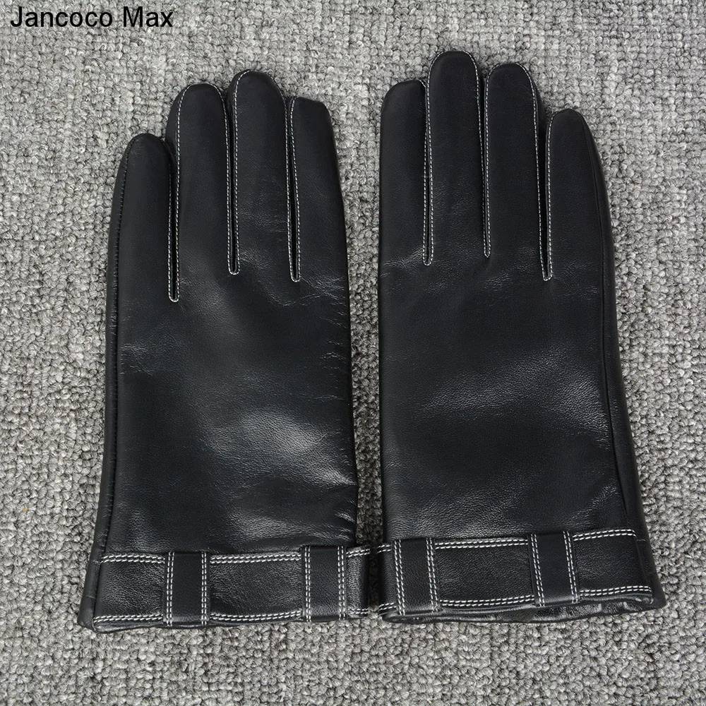 Jancoco Max мужские перчатки из натуральной кожи с сенсорным экраном зимние перчатки из натуральной овчины для активного отдыха, спортивная теплая мягкие митенки S2059