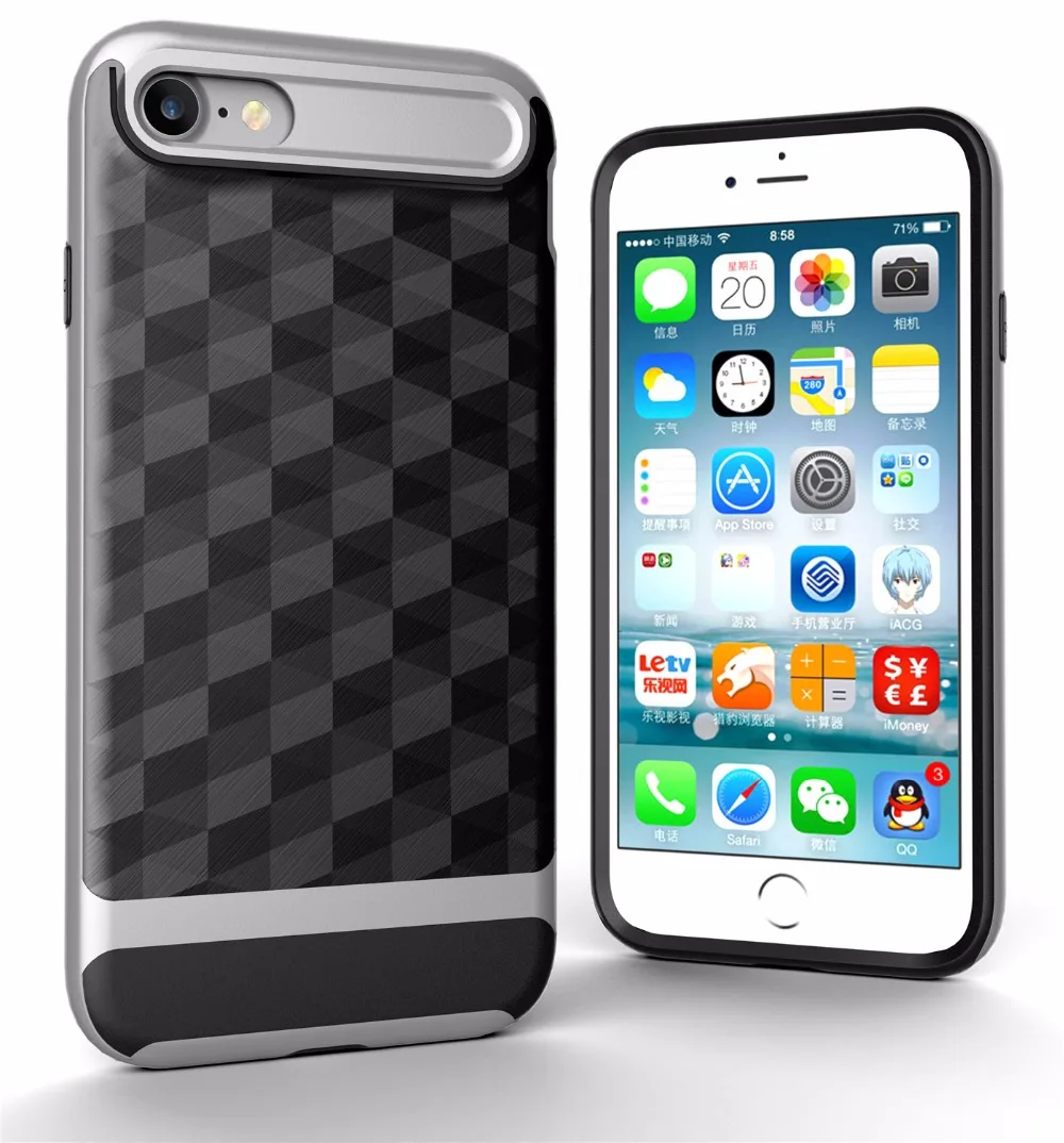New 3D diamond texture phone case for iphoneX iphone8