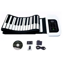Electronic 88 Key MIDI Flexible Roll Up Piano Hand-rolling Folding Keyboards
