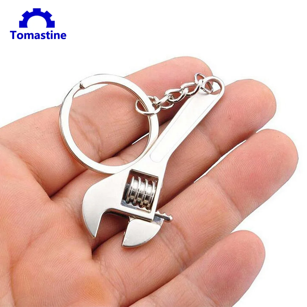 2 pcs Mini wrench keychain Adjustable Spanner Metal Tool Wrench Key