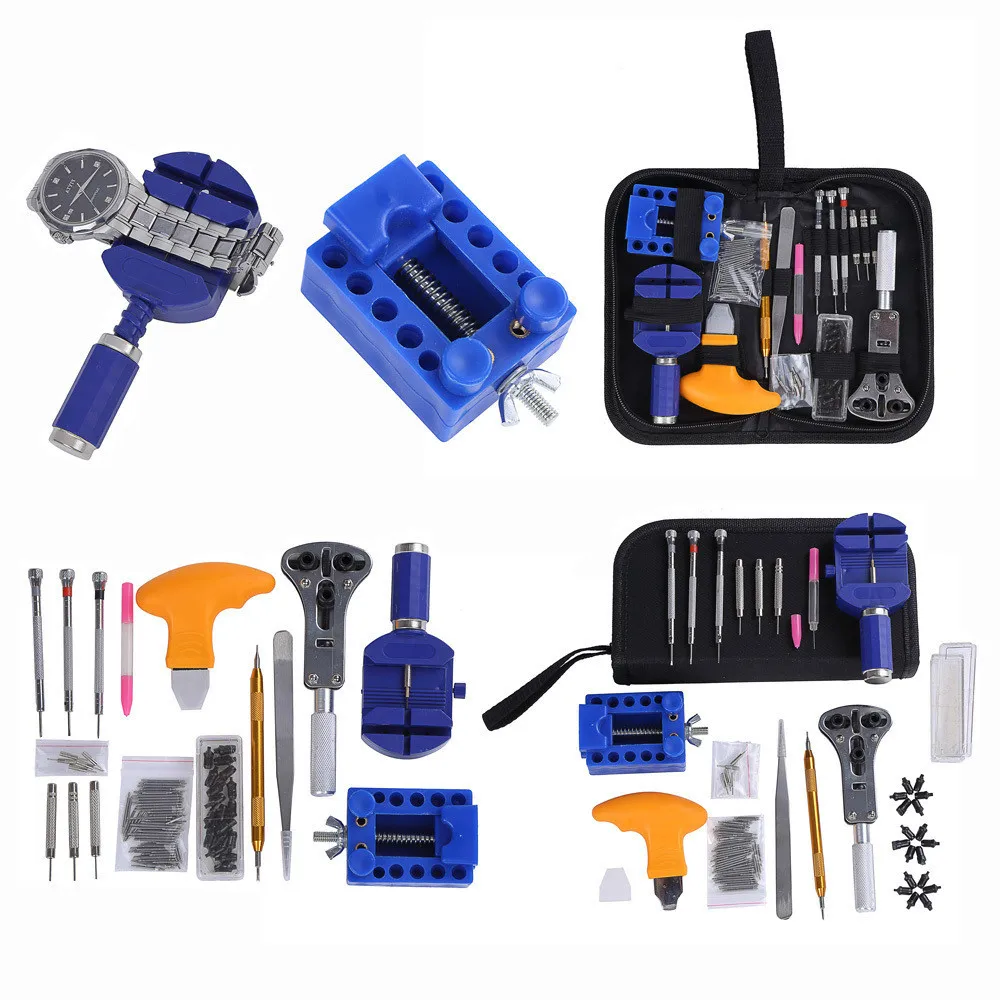 

144Pcs Watch Tools Watch Opener Repair Tool Kit Case Opener Link Clock Repair Tool Kit Watch Pin Remover Set Spring Bar Genuine