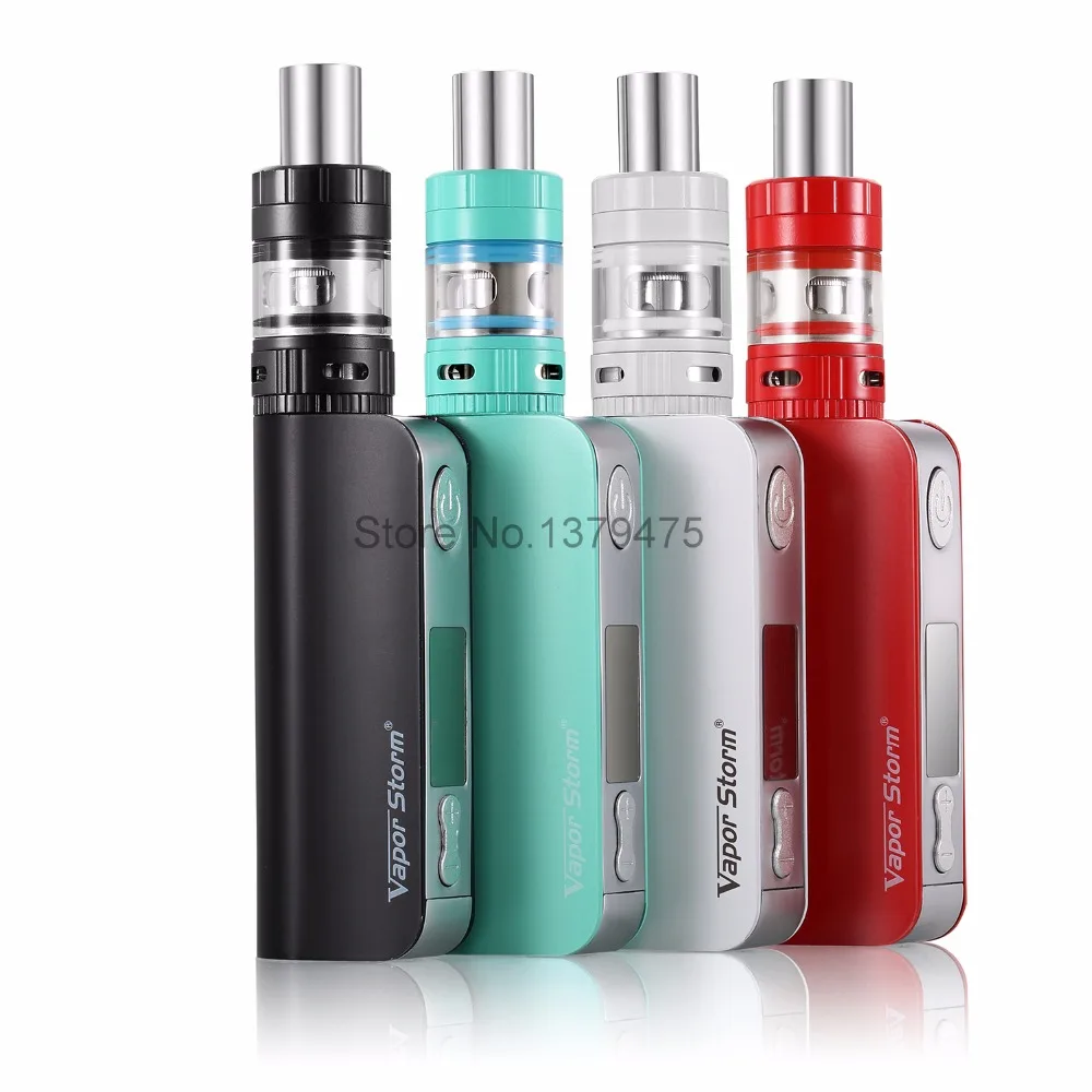 100% Genuine Vapor Storm V50 TC 50W Starter Kit With Top-filled Tank V50 TC Box Mod Vapor Kit Electronic Cigarettes 1Pcs/Lot