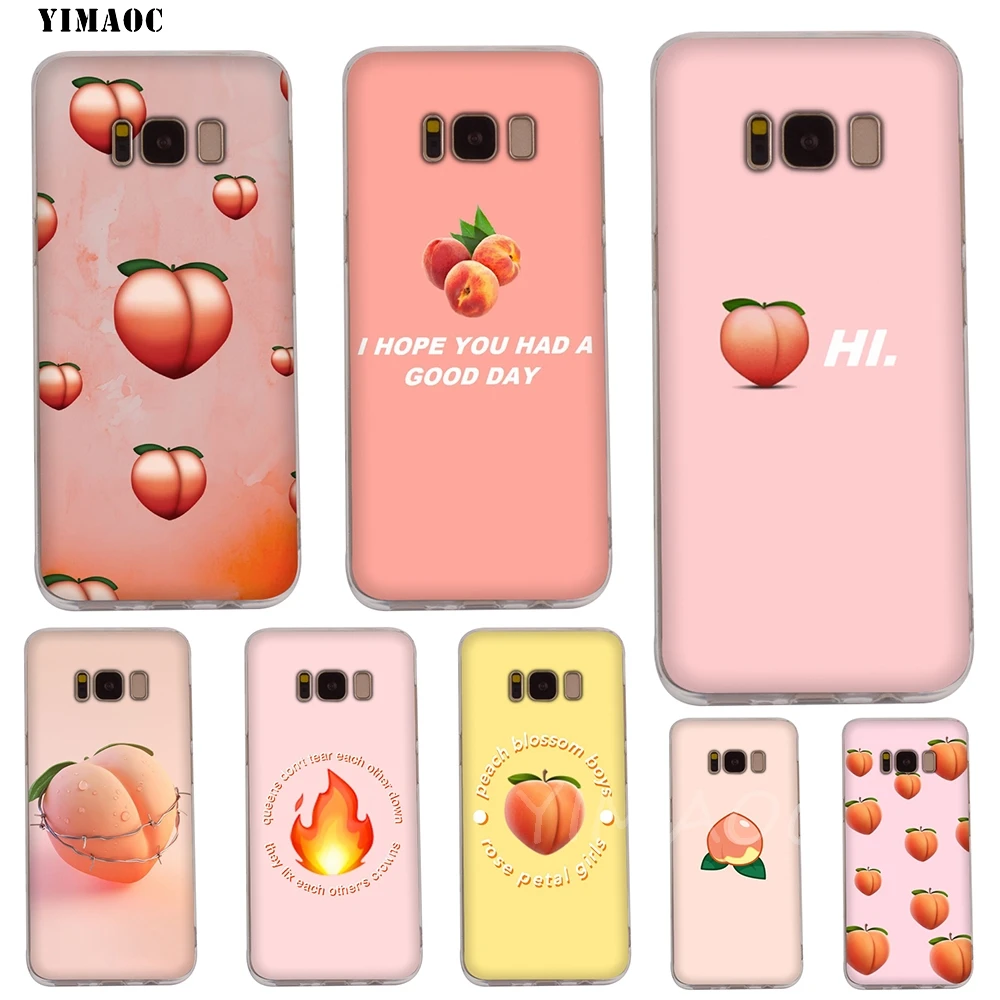 Мягкий чехол для мальчиков YIMAOC персиковый цвет Galaxy j3 j5 j6 j7 A5 2016 2017 A6 A9 2018 Note 8 9 S7 edge S8
