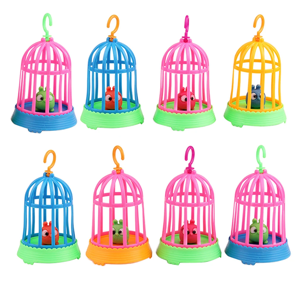 9 Pieces Hatching Growing Birds with Cage Kids Educational Nature Toy