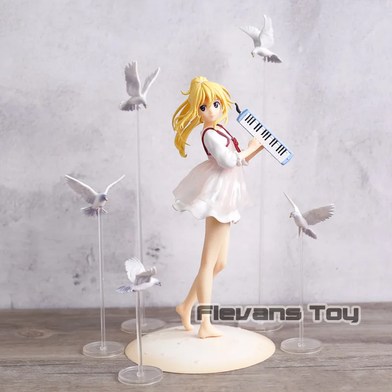 

Miyazono Kaori With Keyboard Your Lie In April Skirt Peace Dove Action Toy PVC Figures Japanese Anime Collectible Figurines