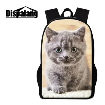 

Dispalang women fashion travel bag cute cat printing mochilas escolares infantis kids schoolbag bookbag female backpack rucksack