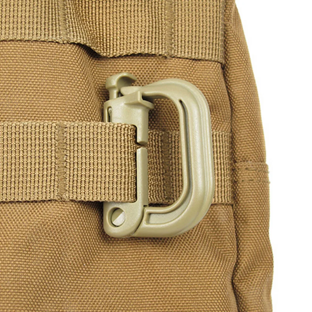 1pc Molle Carabiner D Locking Ring Mount D Ring Clip Snap Hook Buckle