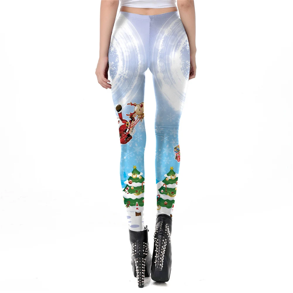 PLstar Cosmos Snowflake Elk Leggings Women Plus Size Leggins Santa Claus Christmas Tree Bell Legging PLstar Cosmos Snowflake Elk Leggings Women Plus Size Leggins Santa Claus Christmas Tree Bell Legging