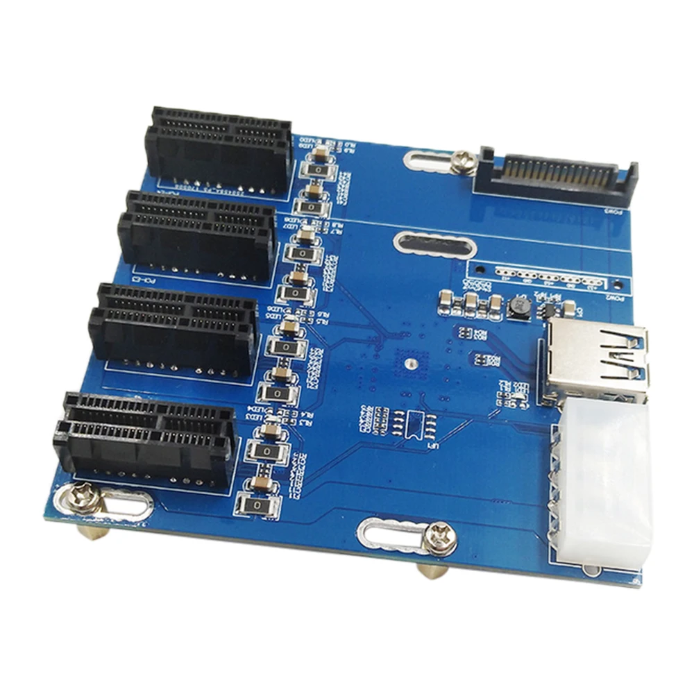 USB 3,0 PCI-E Post Card 1X Комплект расширения PCI-E для PCIe Riser Card 1 до 4 портов переключатель мультипликатор концентратор Pci Sata адаптер