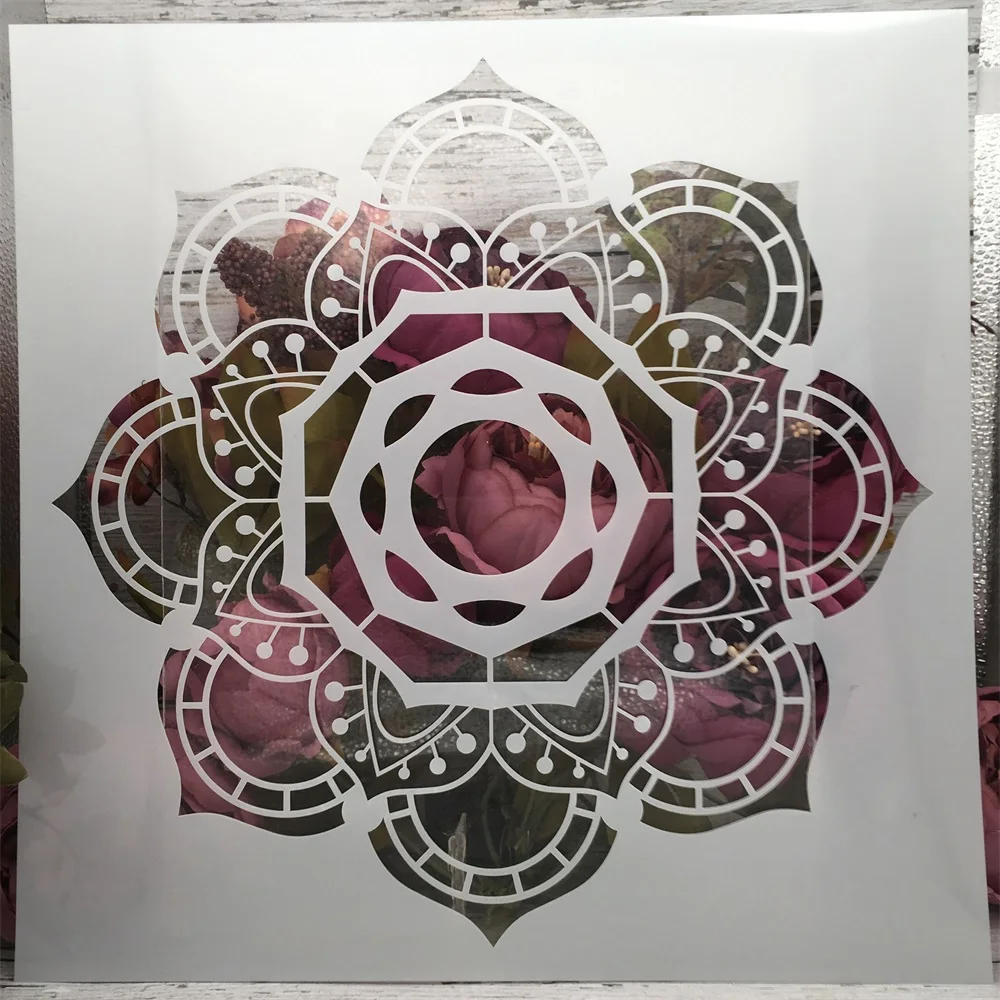 

30*30cm Flower Mandala Design A DIY Layering Stencils Painting Scrapbook Coloring Embossing Album Decorative Template
