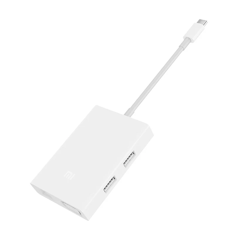 Xiaomi 2K 60Hz USB-C-VGA адаптер type-C до 1000 Мбит/с гигабитный Ethernet адаптер USB-C PD3.0 зарядное устройство адаптер для быстрой зарядки - Цвет: Белый