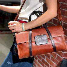 Оригинальная большая сумка-мессенджер из натуральной кожи Новая Женская Ретро универсальная сумка большие вместительные дорожные флип-чехлы