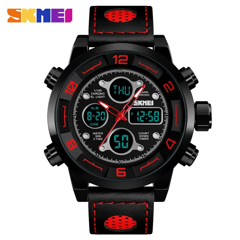 

SKMEI Fashhion Watches Men Sport Countdown Watch Three Time Chronograph Stopwatch Clock Electronic Watch Wrist Relogio Masculino