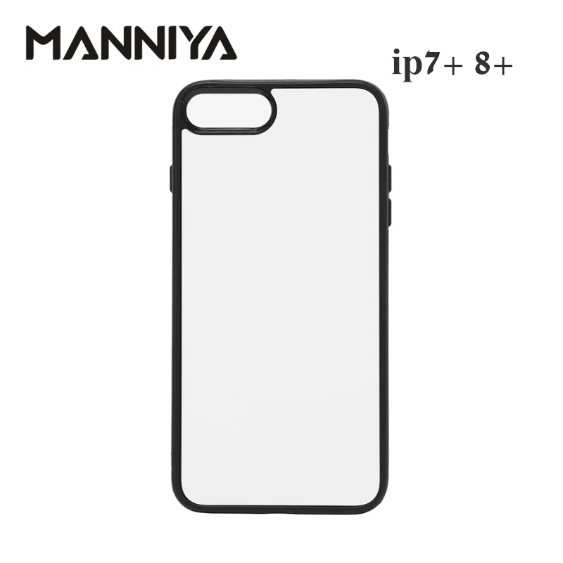 Us 1350 Manniya 2d Sublimation Blank Rubber Case For Iphone 7 Plus 8 Plus With Aluminum Inserts And Glue Free Shipping 100pcslot In Half Wrapped