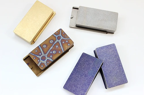 

Titanium TC4 Rectangle EDC Seal Snull / Pill / Capusle Box Inside 60x29x13mm 46.4g CNC Machined Waterproof with Ball plunger