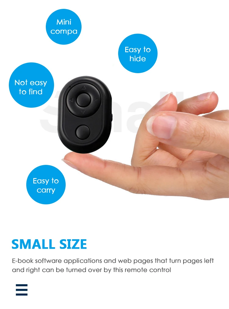 Bluetooth Remote Control Button Wireless Controller Self-Timer Camera Stick Shutter Release Phone Monopod Selfie For iOS Android