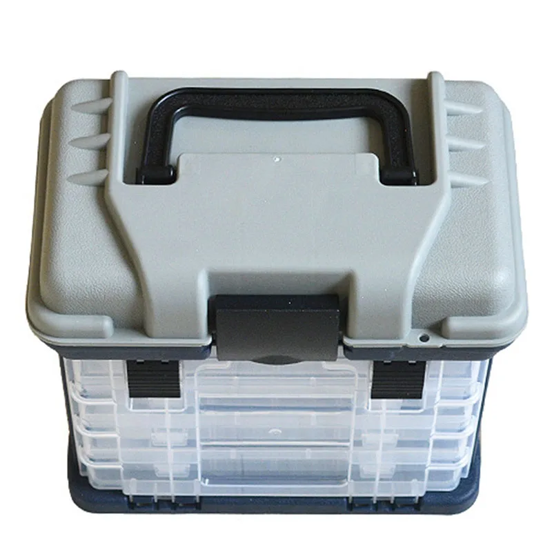 5 Слои большой ящик для рыболовных снастей Пластик ручка Рыболовная коробка инструменты для ловли карпа PP+ АБС-пластик рыболовные принадлежности