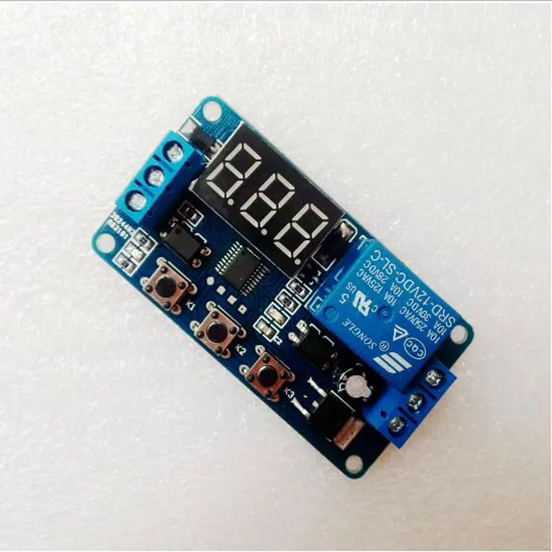 12V Relay control module Adjustable pulse Trigger delay circulate