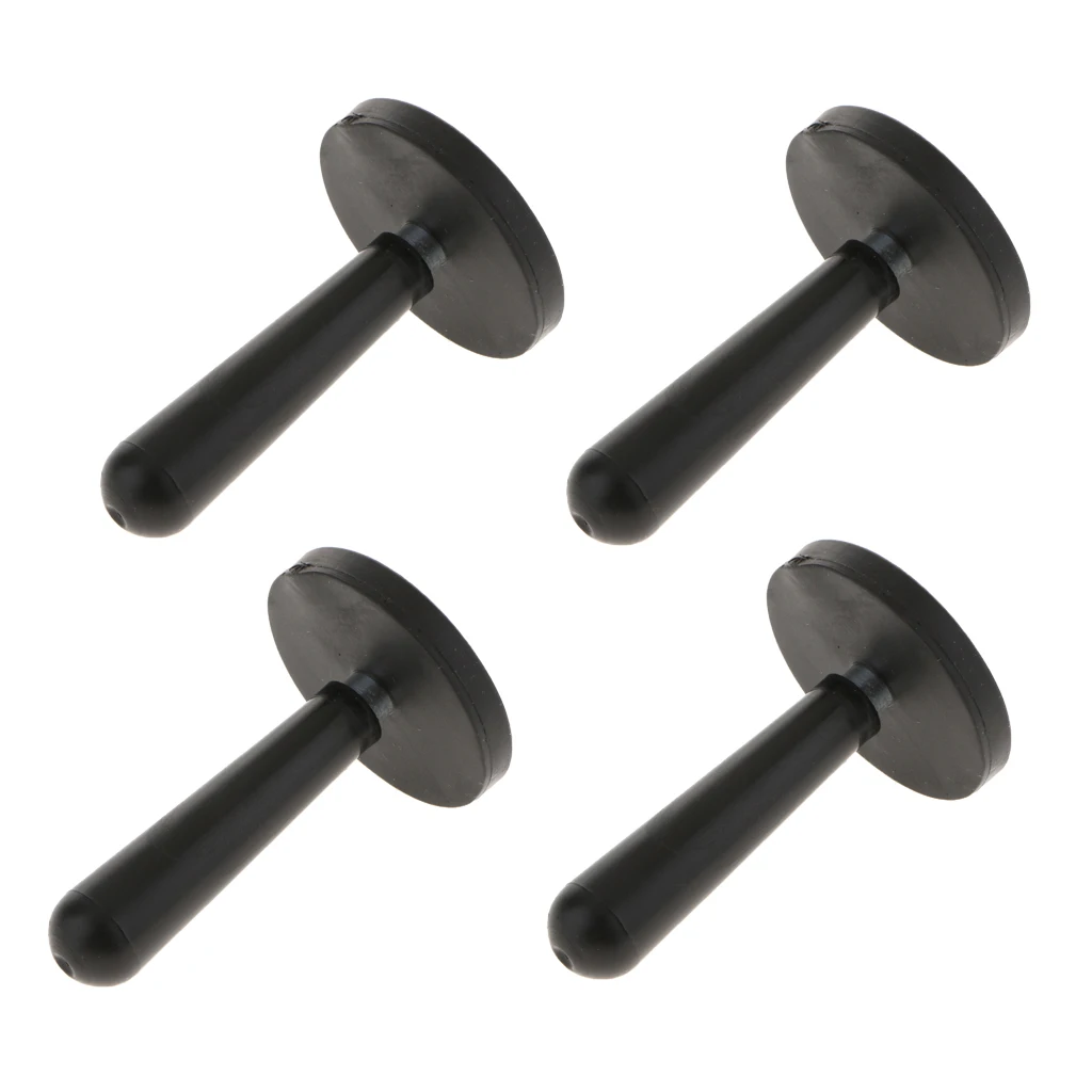 4pcs Vinyl Wrap Car Film Magnet Holder Carbon Fiber Wrapping Suede Magnetic Squeegee Auto Car Sticker Install Fixing Tools Black