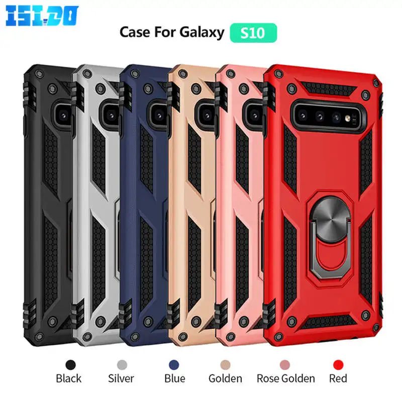 

Luxury armor Shockproof Phone Case For Samsung Galaxy S10e S10 S9 S8 Note 9 8 A7 A6 A8 A9 J4 J6 Plus 2018 Car Holder Ring Case