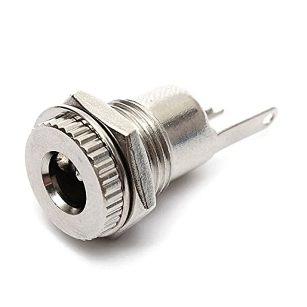 

10Pcs 5.5 mm x 2.1mm DC Power Jack Metal Female DC Socket Female Panel Mount Connector Copper DC Female Adapter