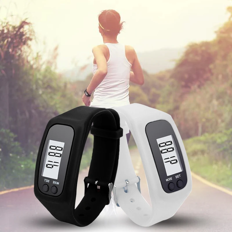 

10 Colors Digital LCD Pedometer Run Step Walking Distance Calorie Counter Watch Casual Men Women LED Sports Watches relogio