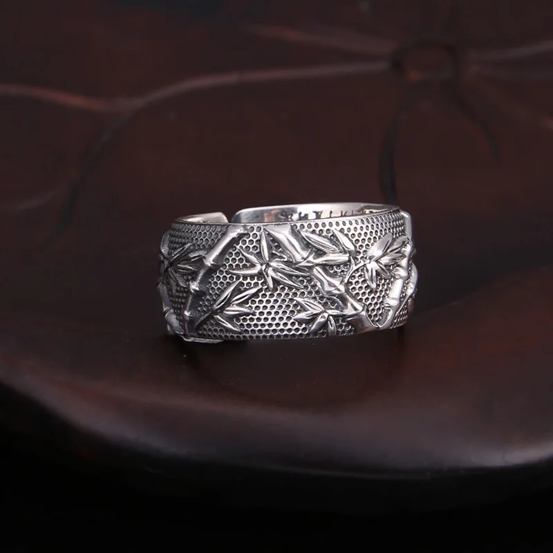 2019 Этническая Будды пользовательские регулируемые кольца 100% S999 стерлингового
