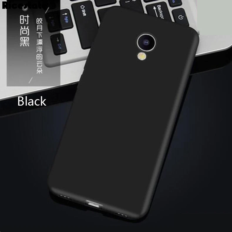 Ricestate Meizu матовый мягкий чехол для Meizu M3 M3S M5C M5 S M5S M6 Примечание M6S PRO 6 7 Plus U10 U20 Задний защитный силиконовый чехол - Цвет: Черный