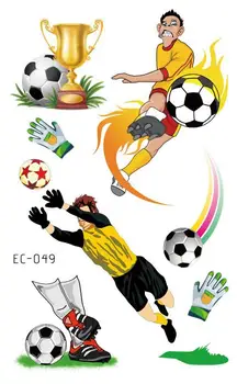 

Waterproof Temporary Tatoo Fake Tattoo Sticker Play Soccer Football Tatouage Tatto Hand Foot Face Tattoos For Kids Women Men