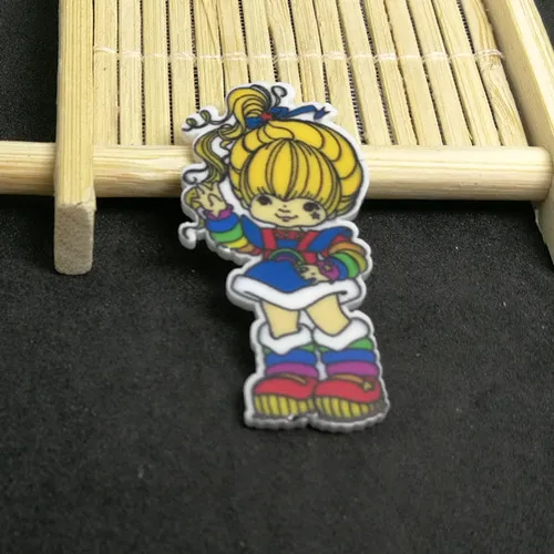 

Free shipping 25pcs/lot cartoon rainbow girl planar resin BIHAIYUAN
