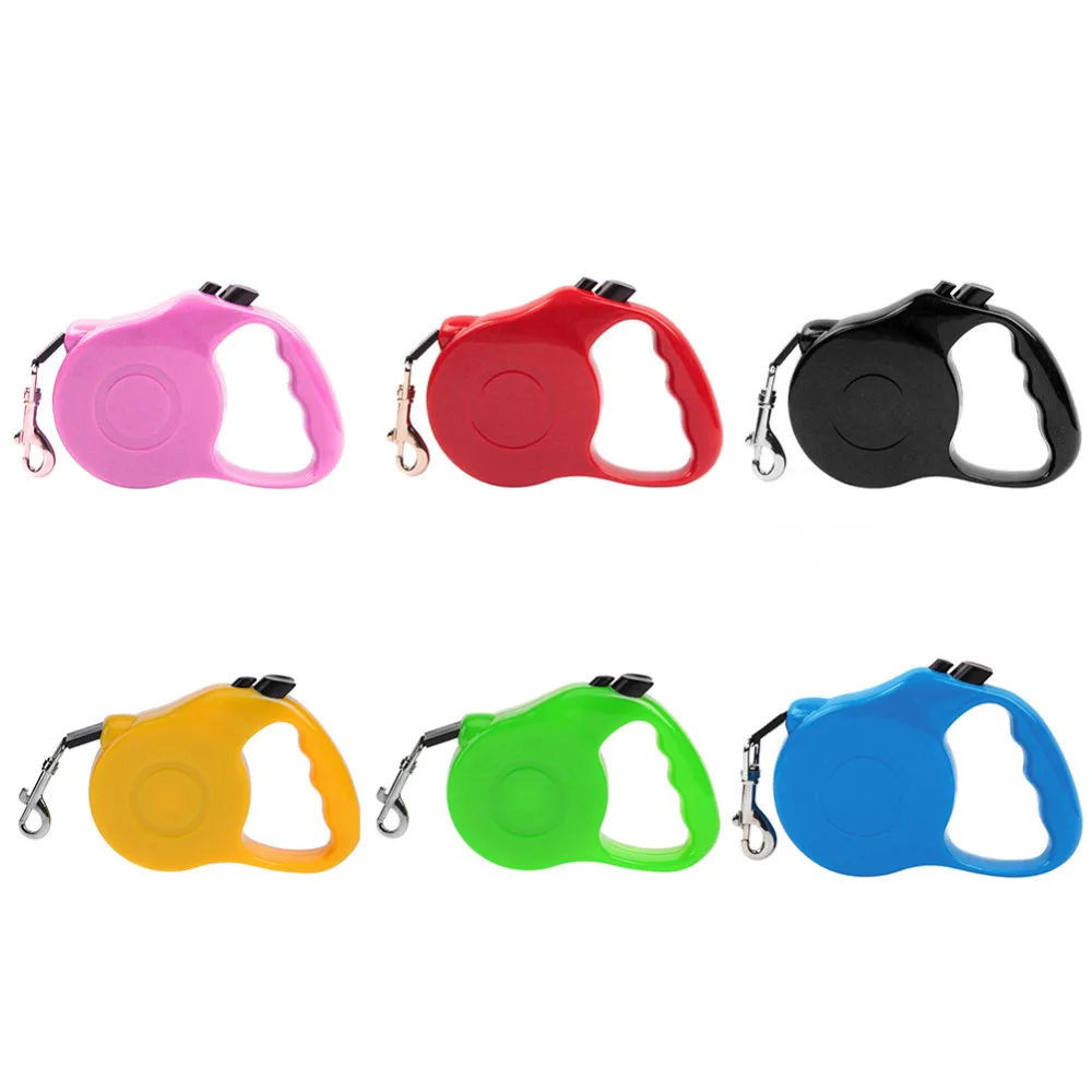 

3M 5M Retractable Leash Dog Training Leashes Lead Dog Rope Walking Nylon Leash Collar One-handed Lock Training Lead for Dogs Cat