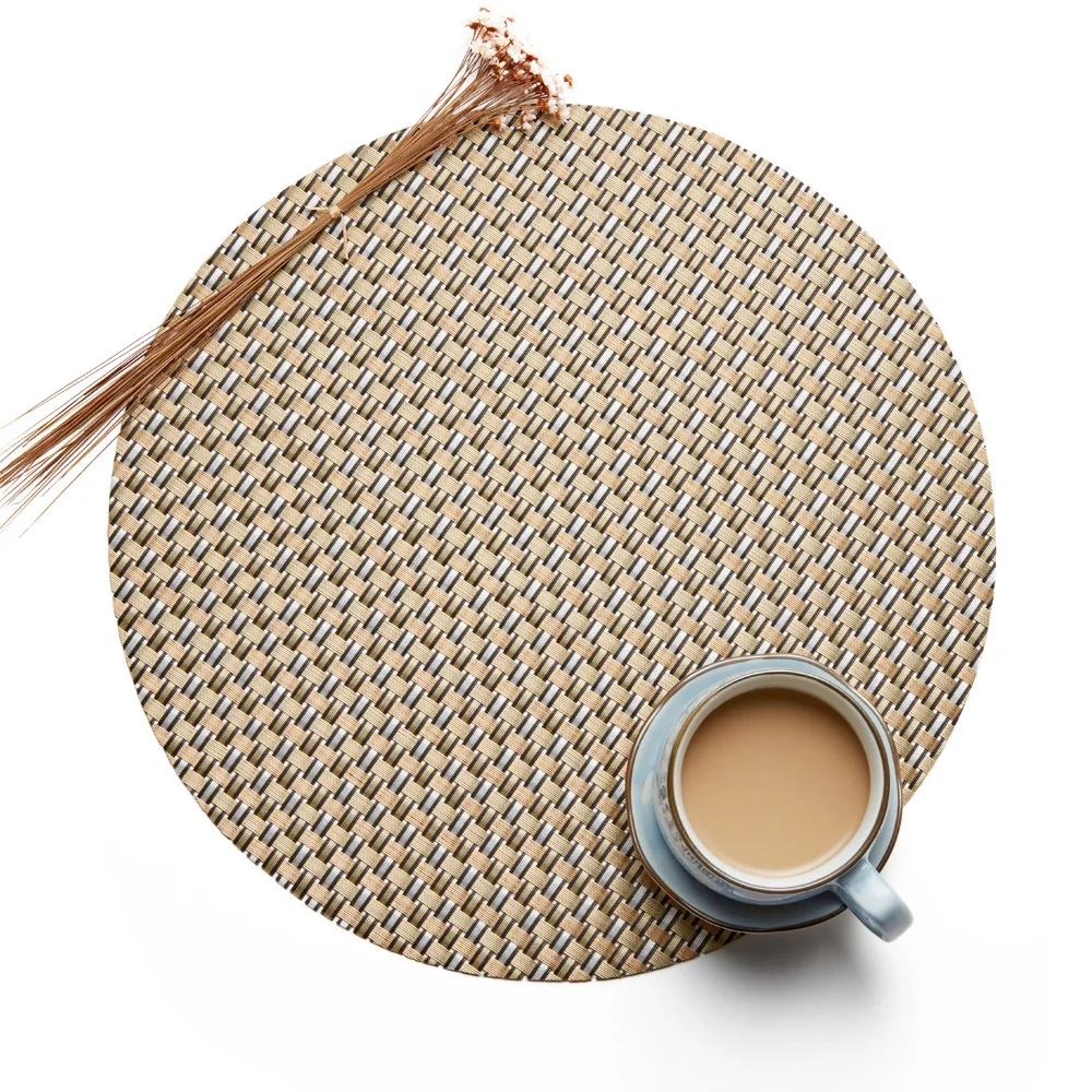 WCIC Waterproof Table Cloth Pad Non Slip Pad Weave Placemat PVC Dining