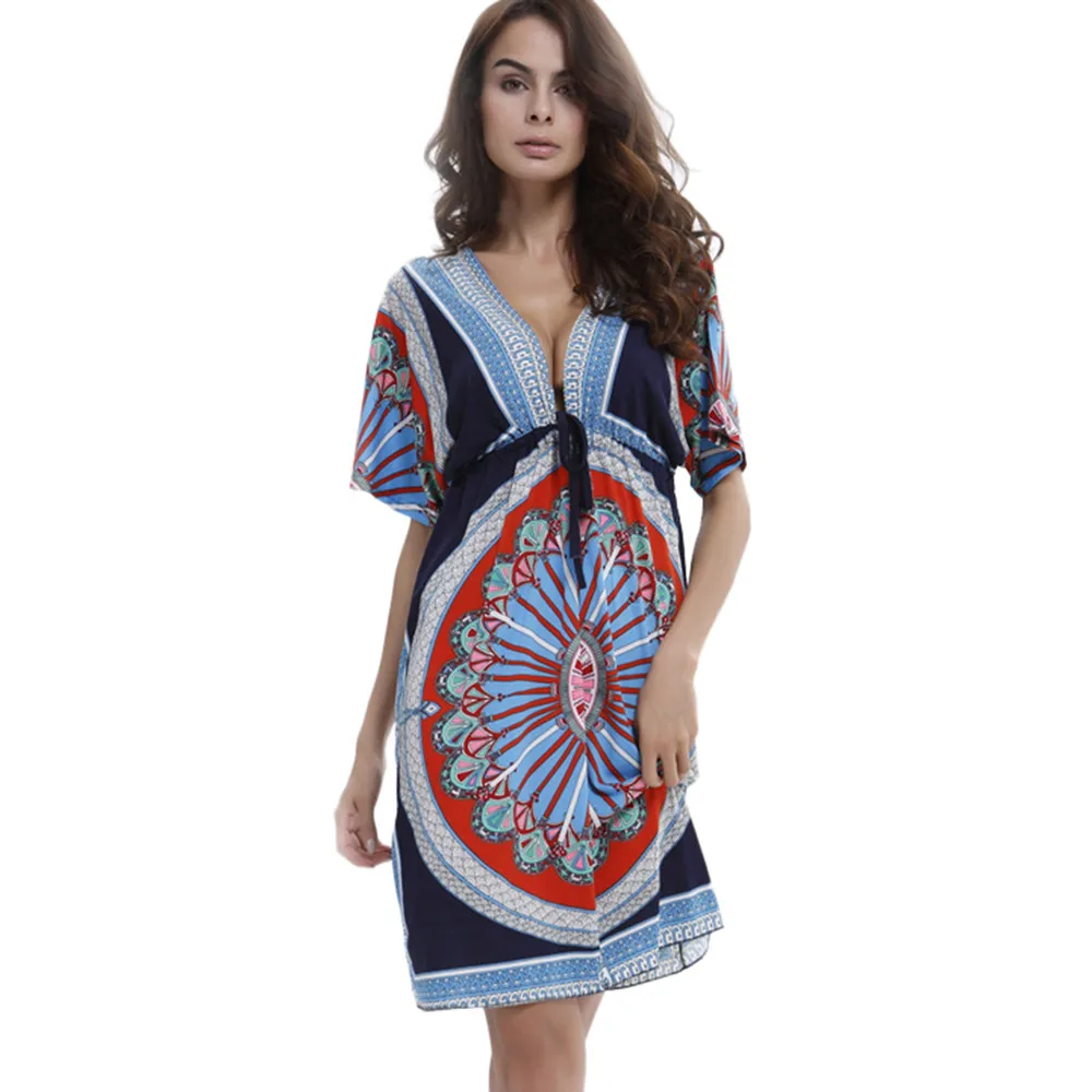 Vestidos Плайя mujer пляжное платье длинное женское с v-образным вырезом свободный купальный костюм купальник купальный костюм платье сексуальные